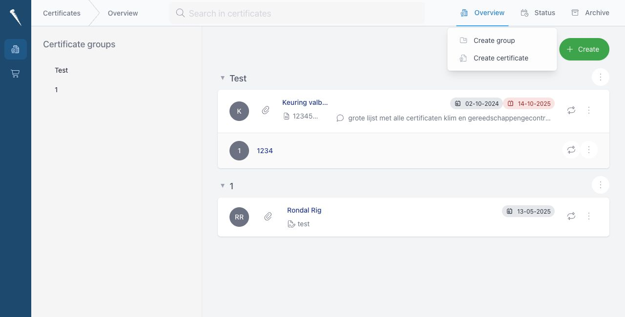 Create menu